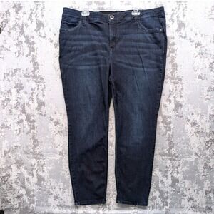 Liz Claiborne Woman‎ Classic Skinny Jeans 22W Dark Wash Blue Stretch